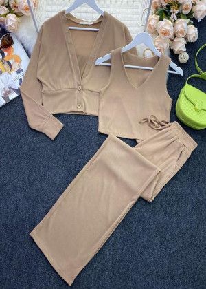 Suit (cardigan, top and trousers) #21041014